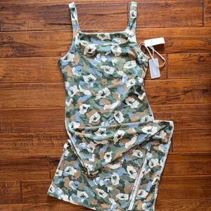 Daily Practice Anthropologie Floral Square Neck Midi Dress, Small